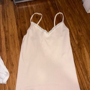 Pink Lace Trim Cami Top